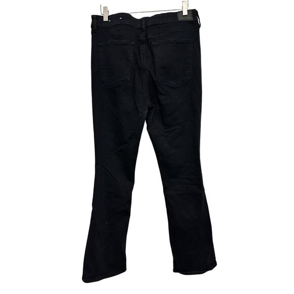 American Eagle Hi-Rise Skinny Kick Slit Black Jeans 12 Next Level Stretch 32x30 - Picture 5 of 13